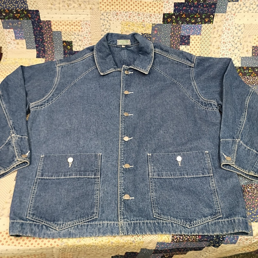 Vintage Guess Jeans Georges Marciano Denim Jacket Size Large 2 Pocket